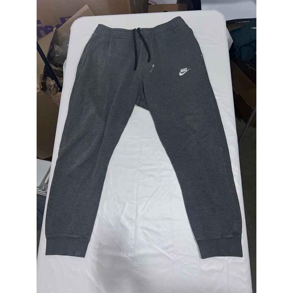 Nike Mens Sportswear Club Fleece Joggers Charcoal Grey Sweatpants Large